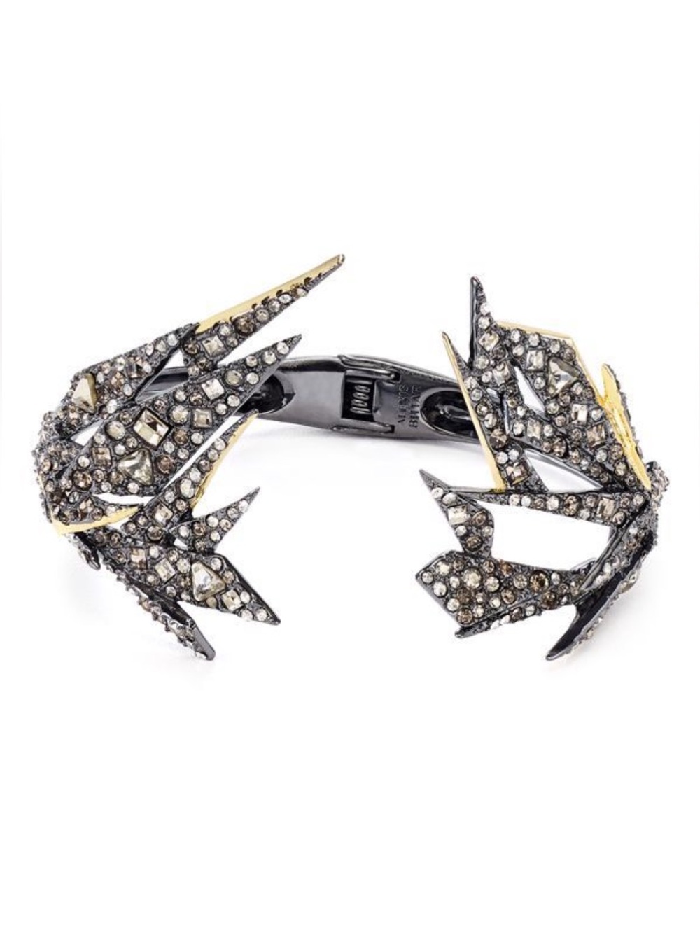 Alexis Bittar Interstellar Crystal Encrusted Hinged Cuff Bracelet